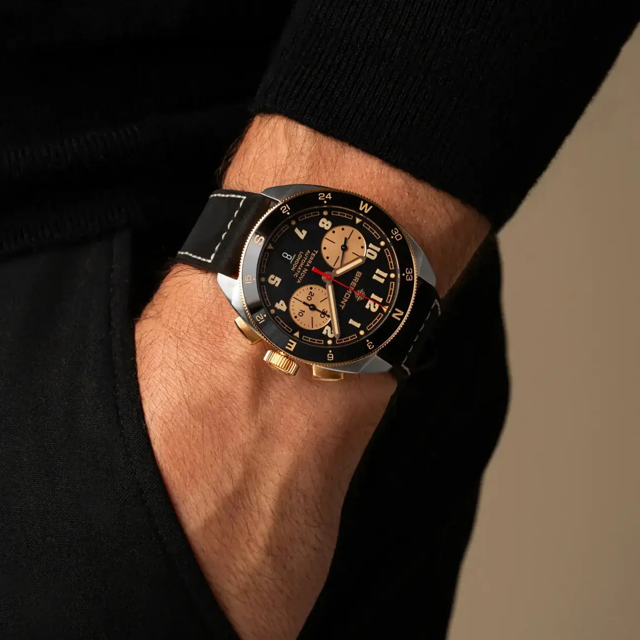 Bremont Terra Nova Jimmy Chin Chronograph, Bi-Colour TN42JC-CHR-BI-BK-L-S - Velora