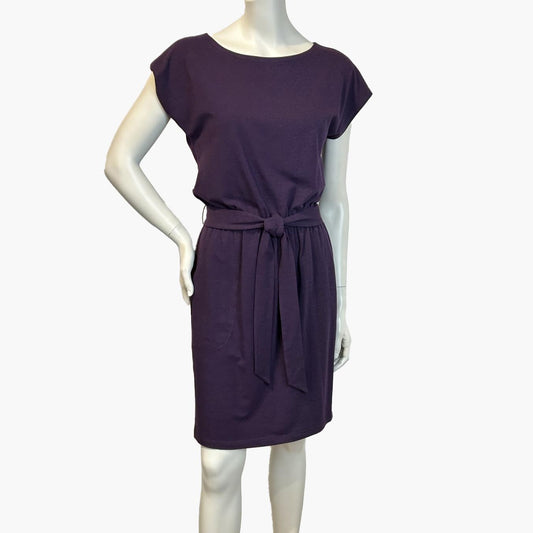 TOC Jersey Belted Dress w/pockets - Velora Luxury Fashion