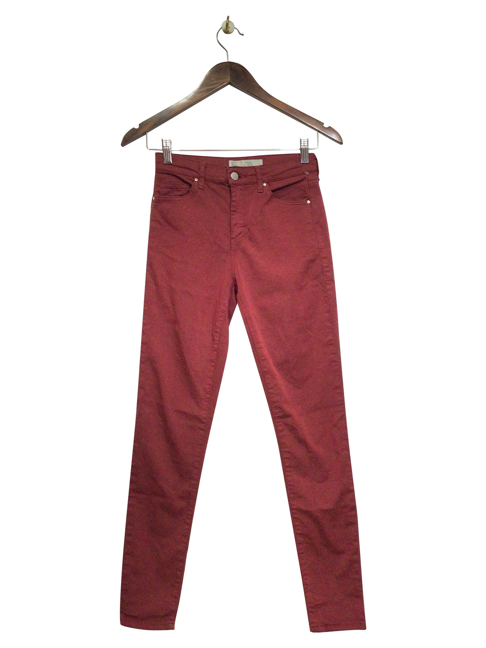TOPSHOP Regular fit Straight-legged Jean in Red - 26x32 - Velora