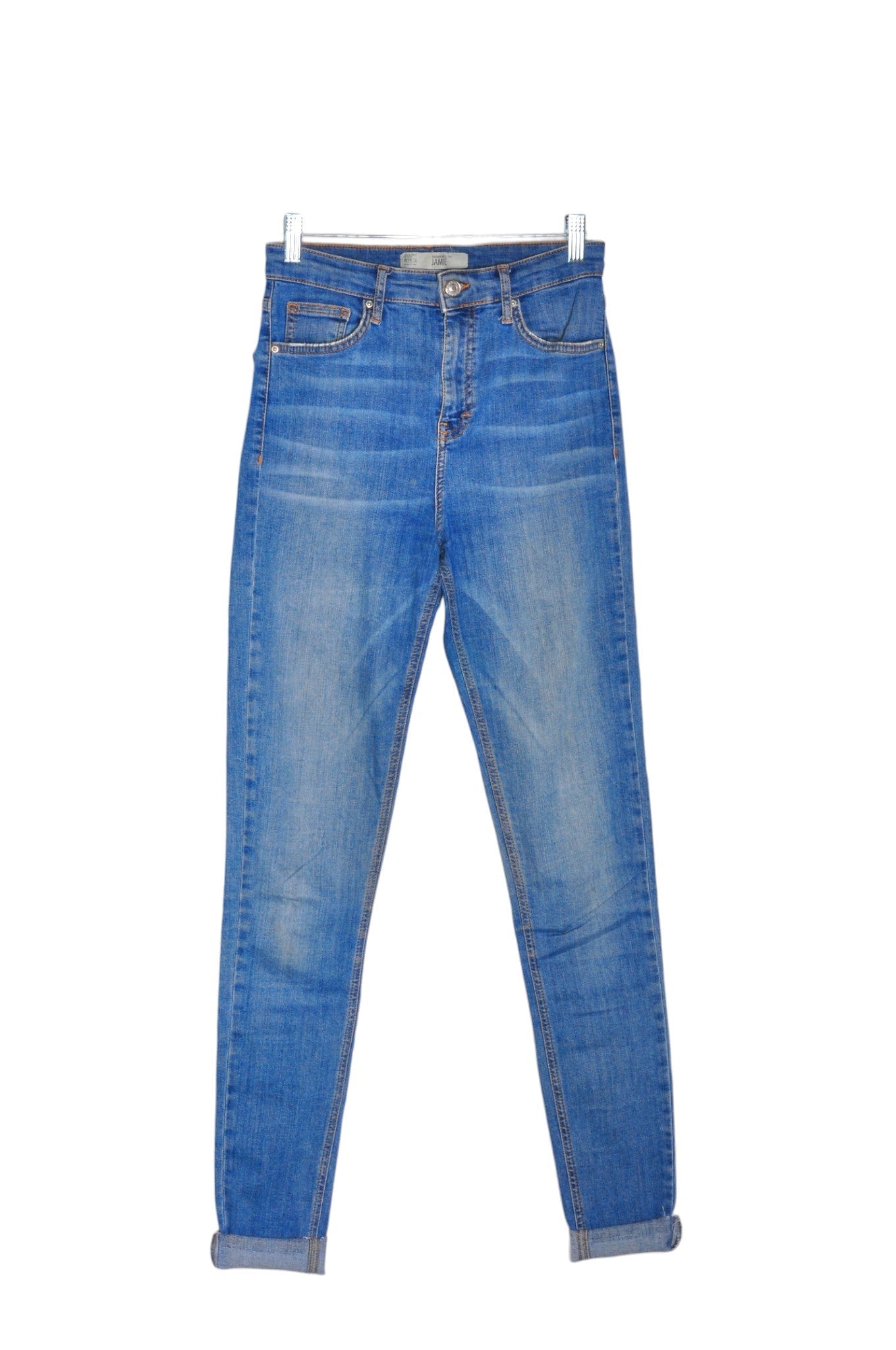 TOPSHOP Women Straight-Legged Jeans Regular fit in Blue - 28 - Velora Luxury Fashion
