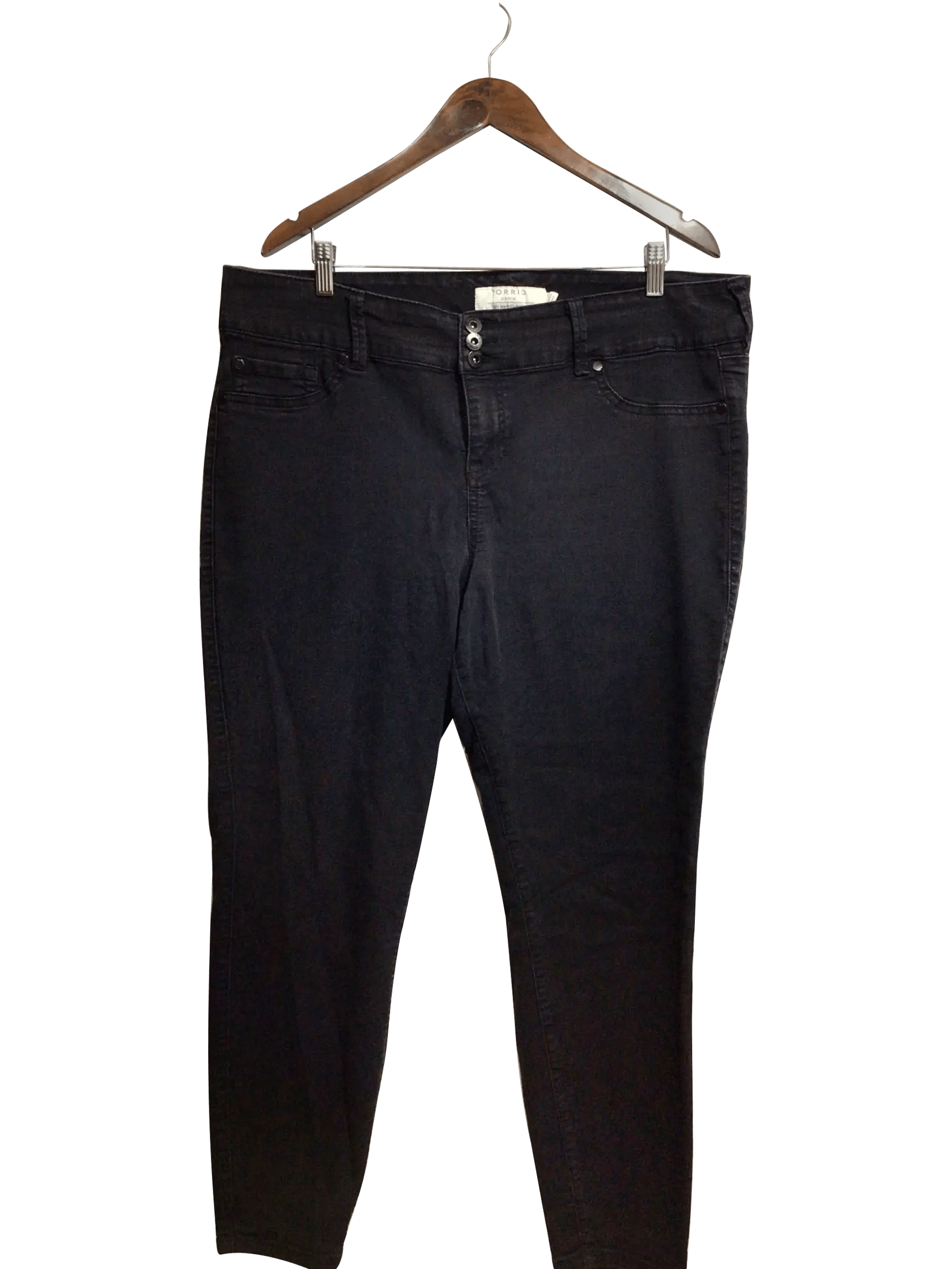 TORRID Regular fit Straight-legged Jean in Black - 22R - Velora