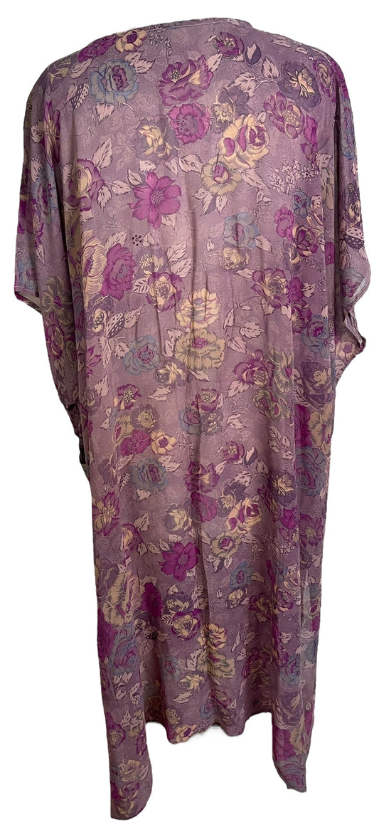 PRG6797 Sheer Avatar Pure Silk Maxi Kaftan - Velora