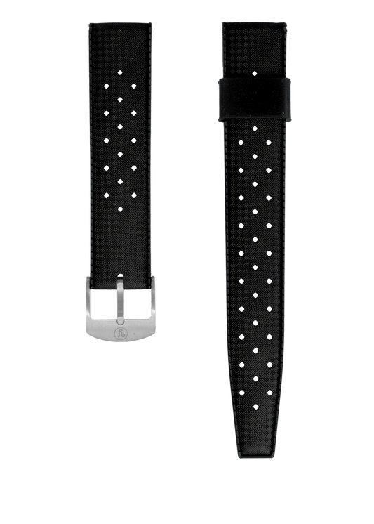 YEMA Black Tropic Dive Strap 19mm | SYSUP-TP19-SS - Velora Luxury Fashion