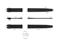 YEMA Black Tropic Dive Strap 19mm | SYSUP-TP19-SS - Velora Luxury Fashion