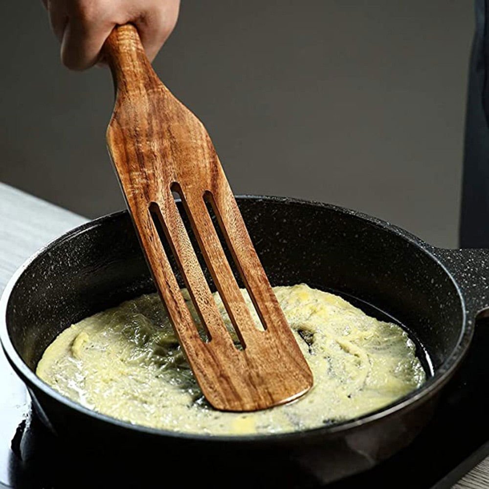 Teak Wooden Cooking Set - Velora Luxury Fashion