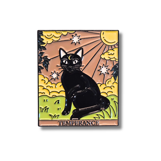"Temperance" Cat Tarot Card | Collectible Pin - Velora Luxury Fashion