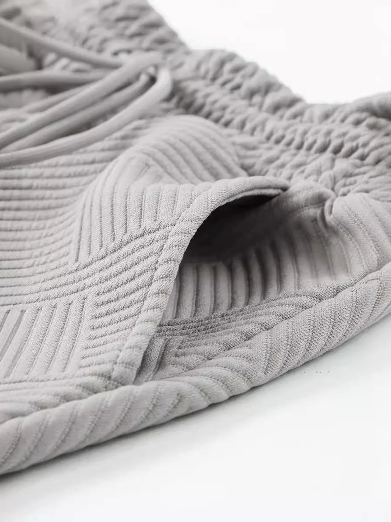 Textured Round Neck Top and Shorts Two-Piece Set - Velora Luxury Fashion