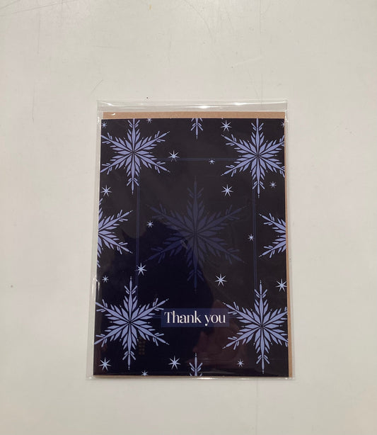 Thank You Snowflake Greeting Card - Velora Luxury Fashion