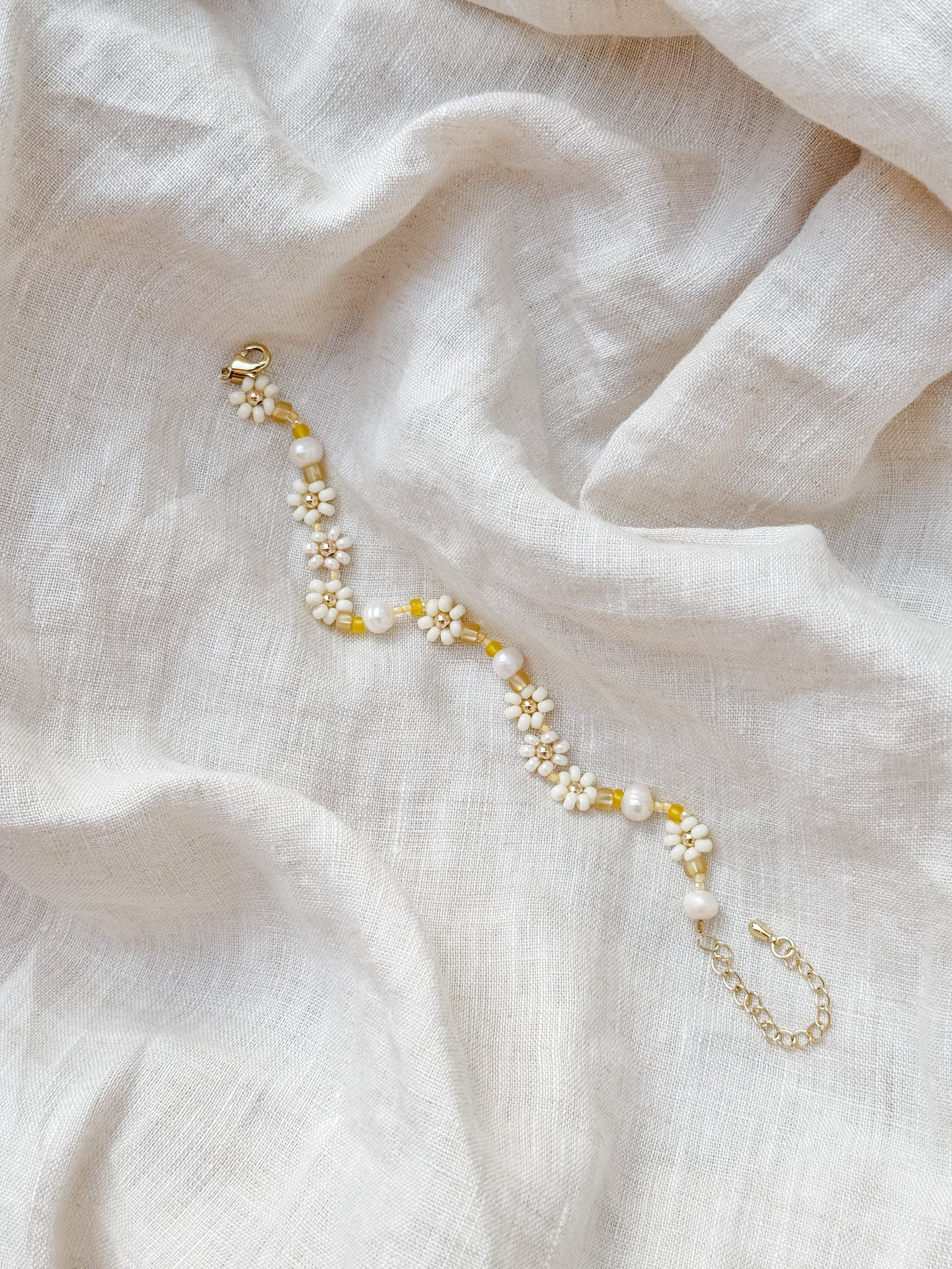 The Daisy Bracelet & Anklet in "Buttercup" - Velora Luxury Fashion