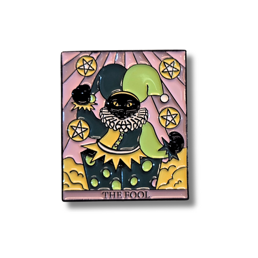 "The Fool" Cat Tarot Card | Collectible Pin - Velora Luxury Fashion