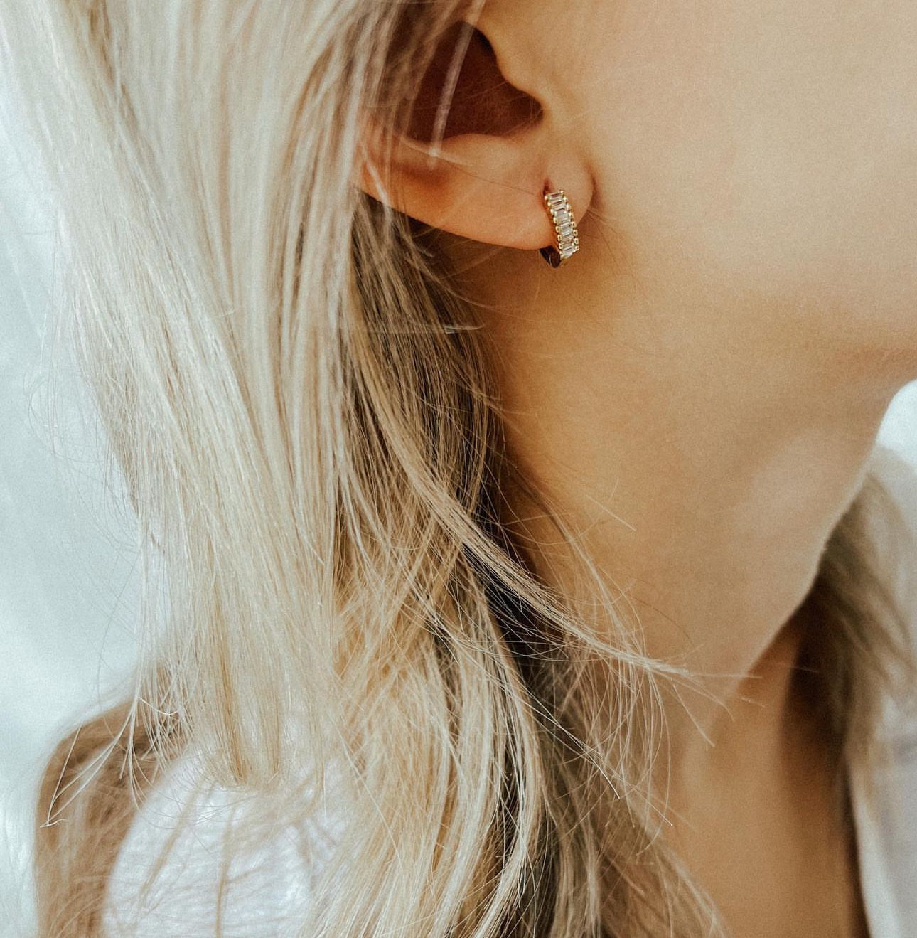 The Gracie CZ Huggie Earrings - Velora Luxury Fashion