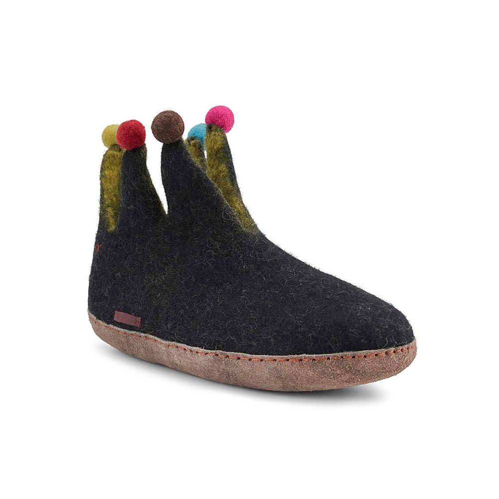 The Jester - Black with Leather - Velora Luxury Fashion