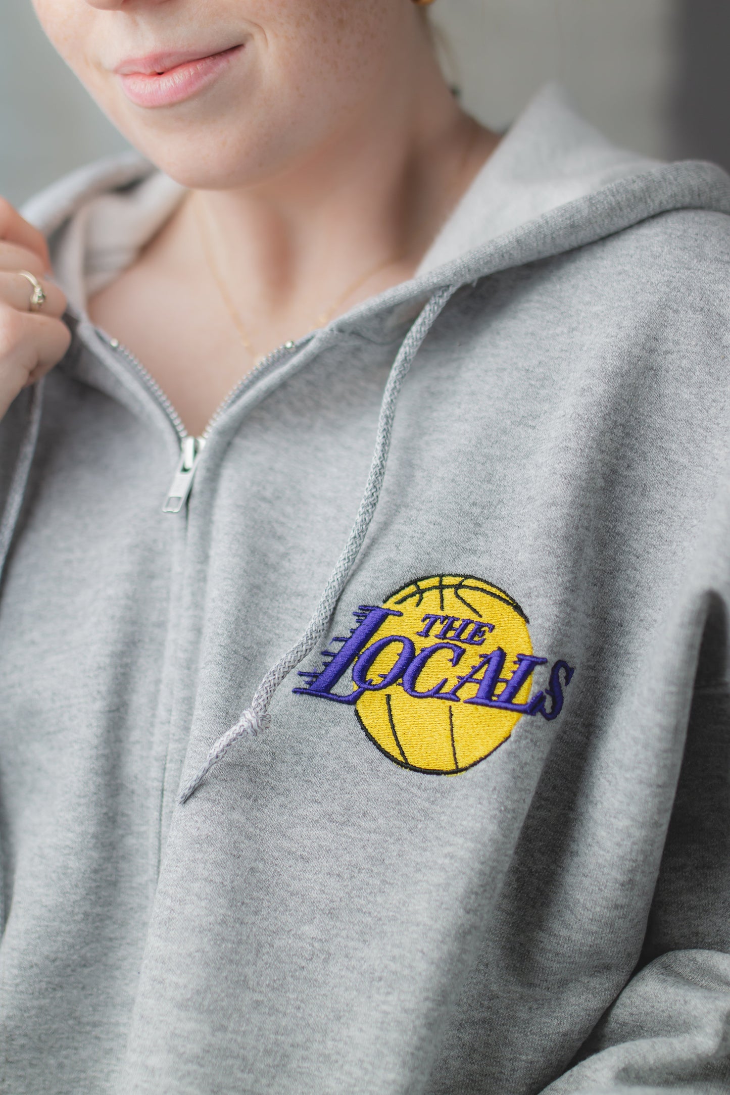 The Locals Basketball Zip-Up Hoodie - Velora Luxury Fashion