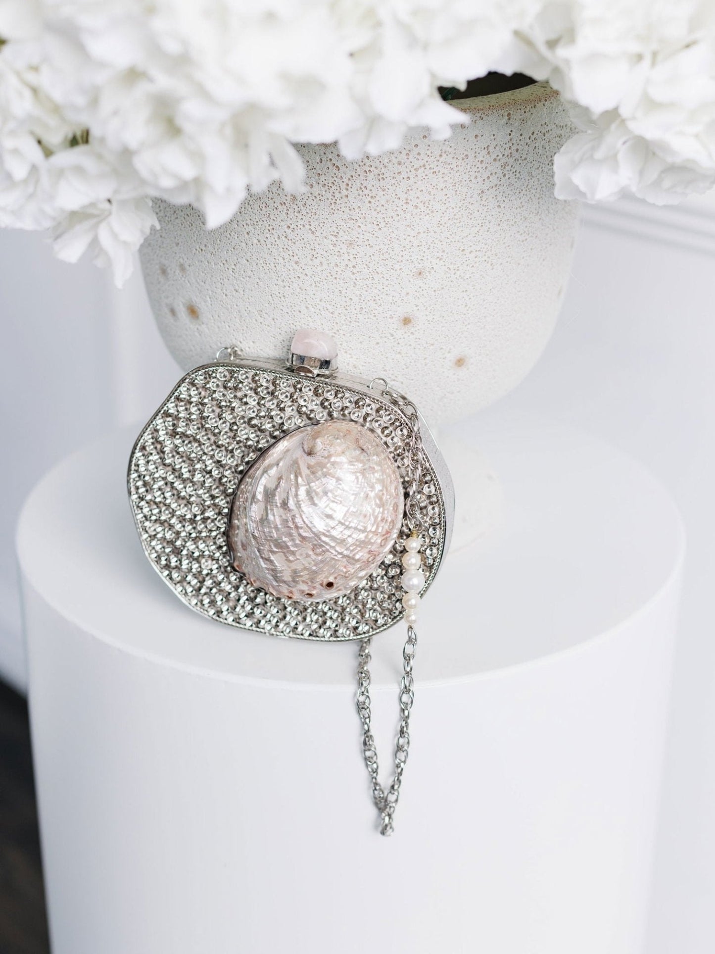 The MYRTLE Silver Clutch - Velora Luxury Fashion