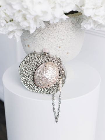 The MYRTLE Silver Clutch - Velora Luxury Fashion