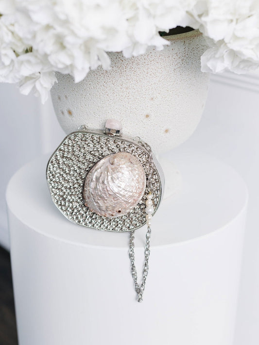 The MYRTLE Silver Clutch - Velora Luxury Fashion