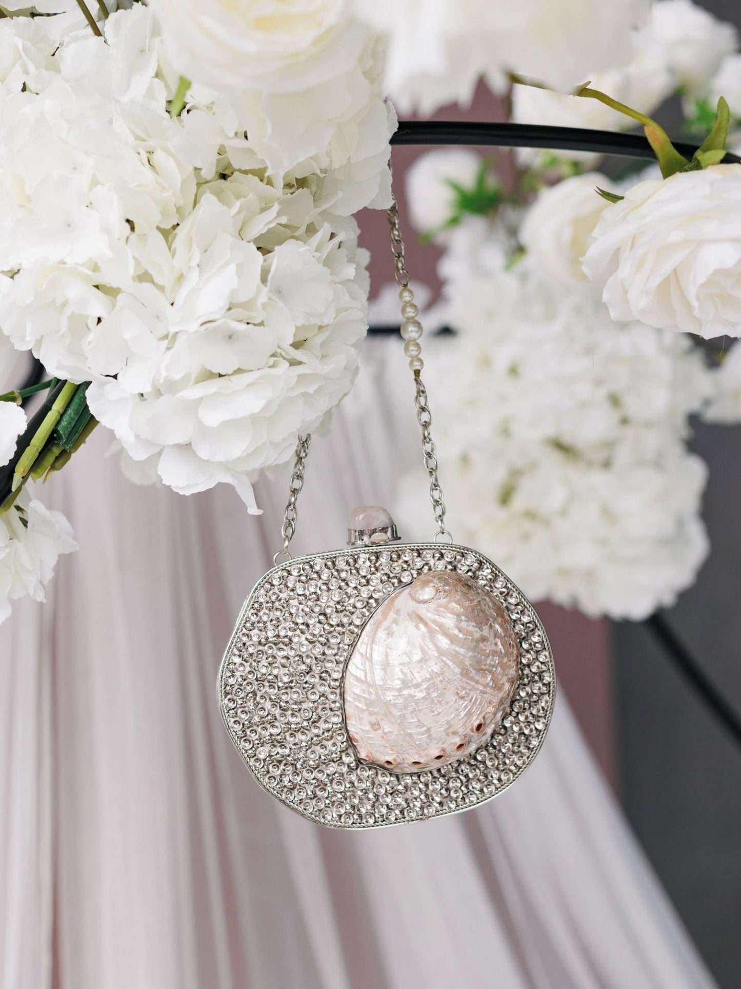 The MYRTLE Silver Clutch - Velora Luxury Fashion