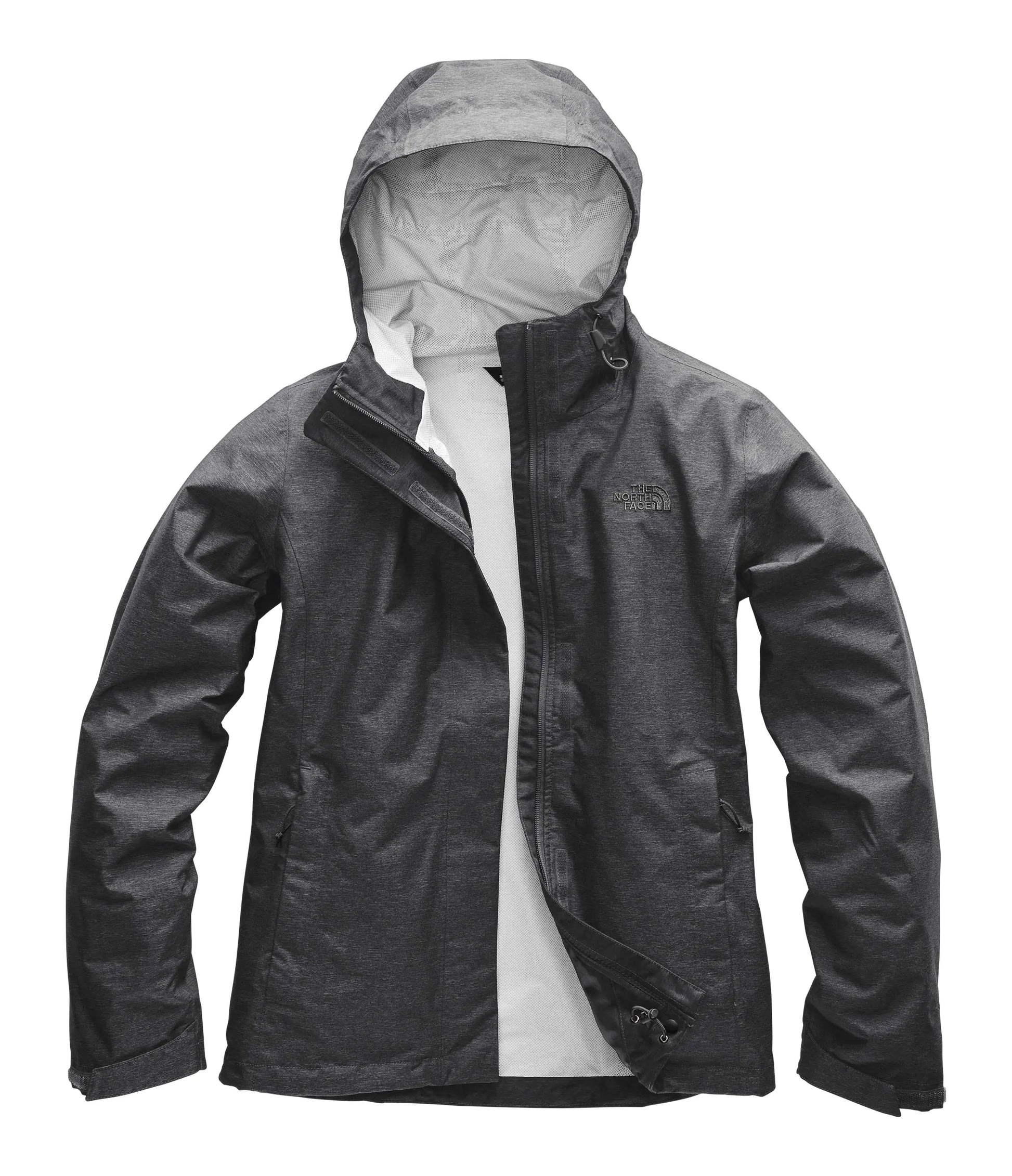 The North Face Women’s Venture 2 Waterproof Hooded Rain Jacket TNF Dark Grey Heather/Asphalt Grey XS - Velora Luxury Fashion