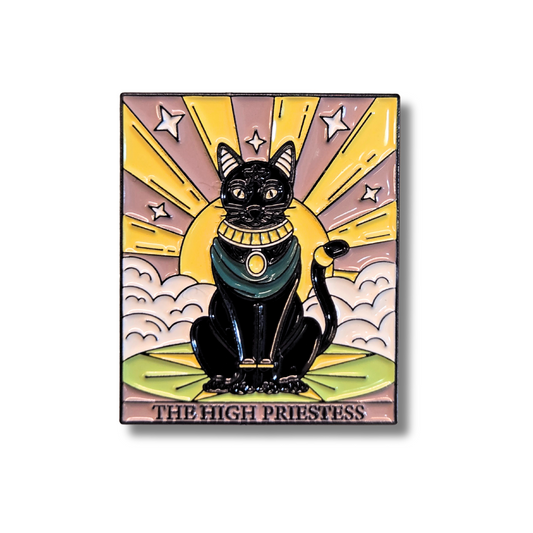 "The High Priestess" Cat Tarot Card | Collectible Pin - Velora