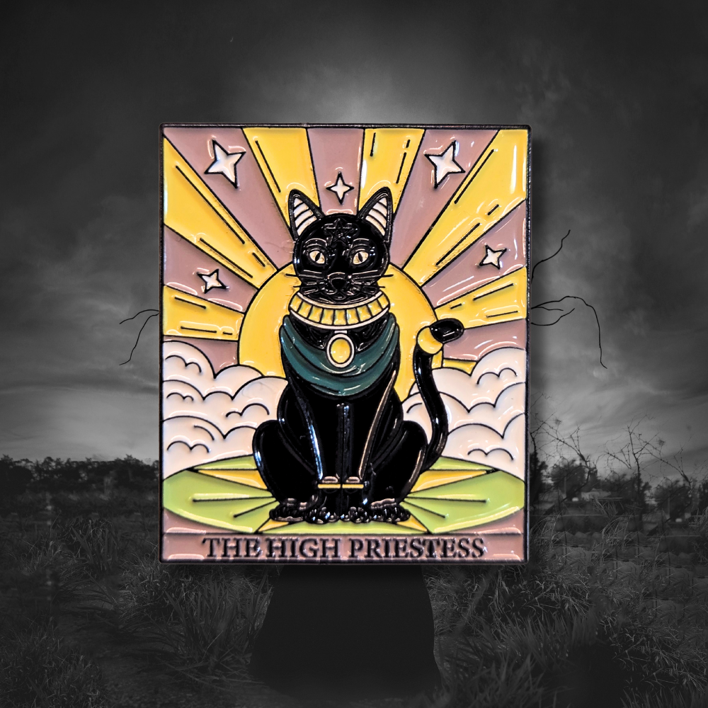 "The High Priestess" Cat Tarot Card | Collectible Pin - Velora
