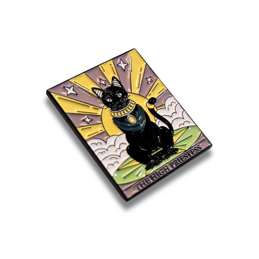 "The High Priestess" Cat Tarot Card | Collectible Pin - Velora