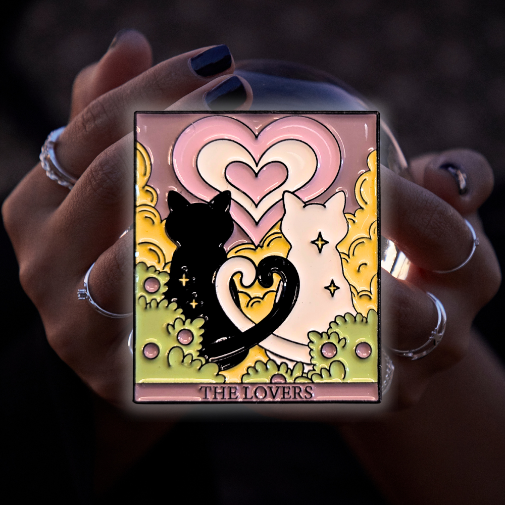 "The Lovers" Cat Tarot Card | Collectible Pin - Velora