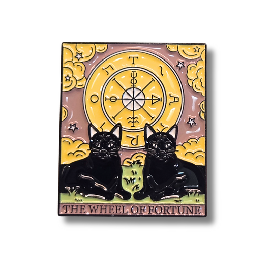 "The Wheel of Fortune" Cat Tarot Card | Collectible Pin - Velora