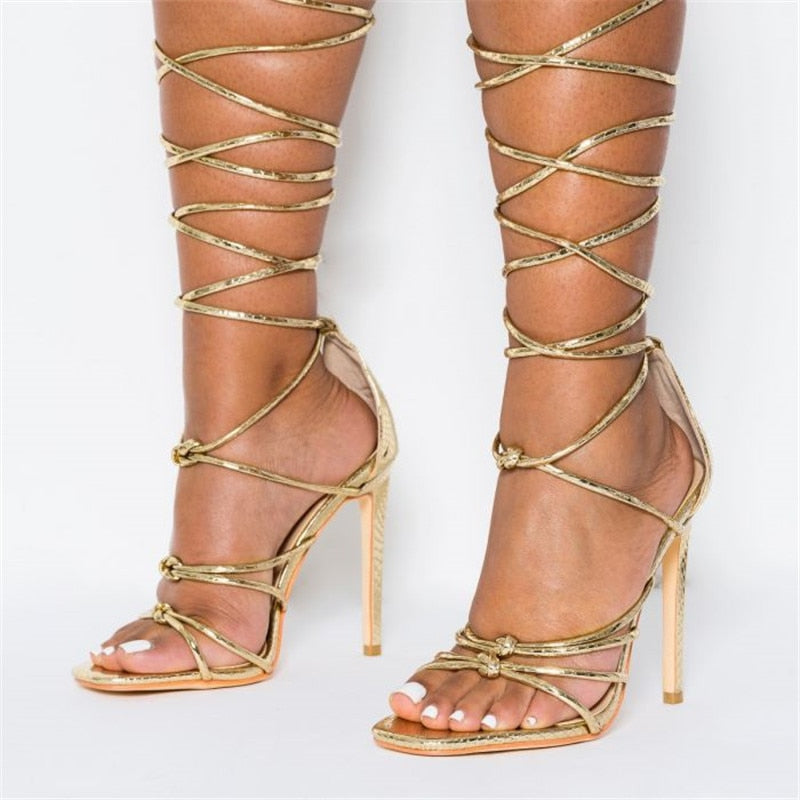 Thigh High Sandal Pumps - Velora Luxury Fashion