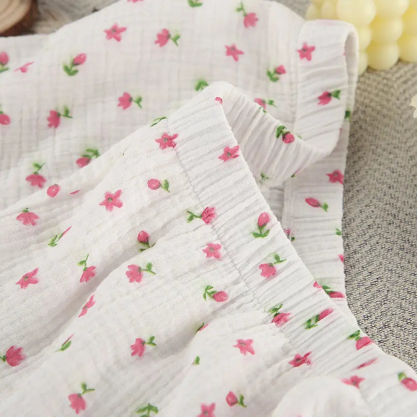 Thin Cotton Printed Comfortable Loose Breathable Short-sleeved Shorts Summer Pajamas Home Wear For Women EX-STOCK Canada