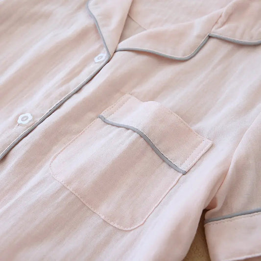 Three-piece Cotton Gauze Pajamas For Women EX-STOCK Canada