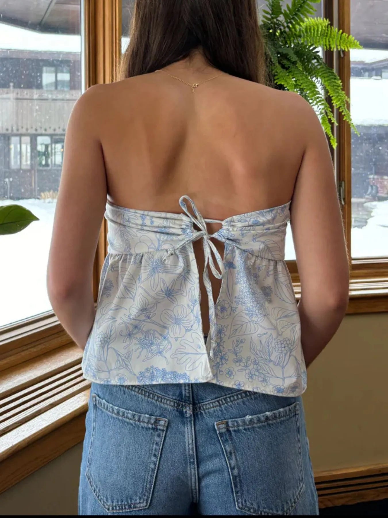 Tie Back Tube Top - Velora Luxury Fashion