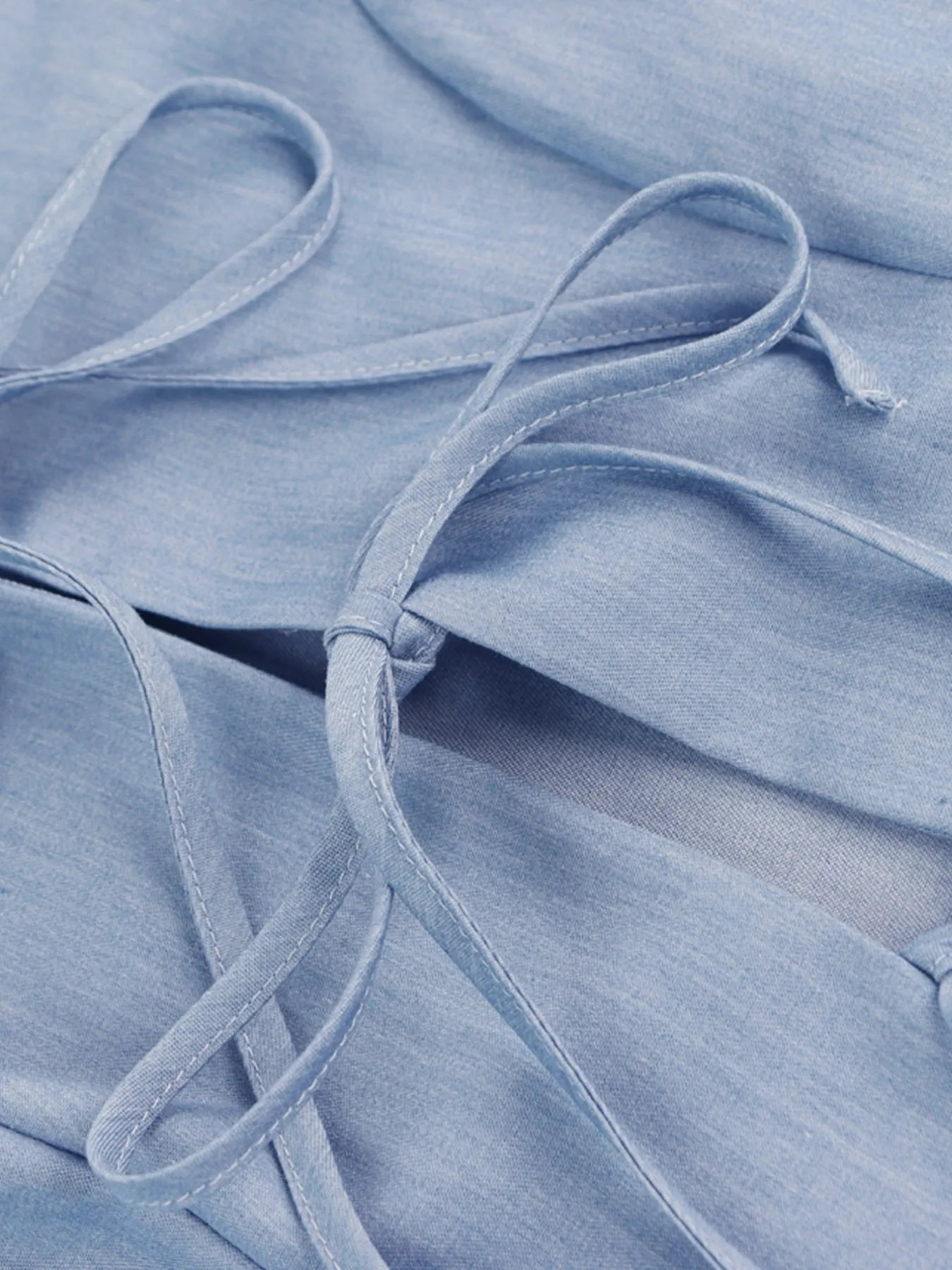 Tie Front Vest and Wide Leg Pants Set - Velora Luxury Fashion