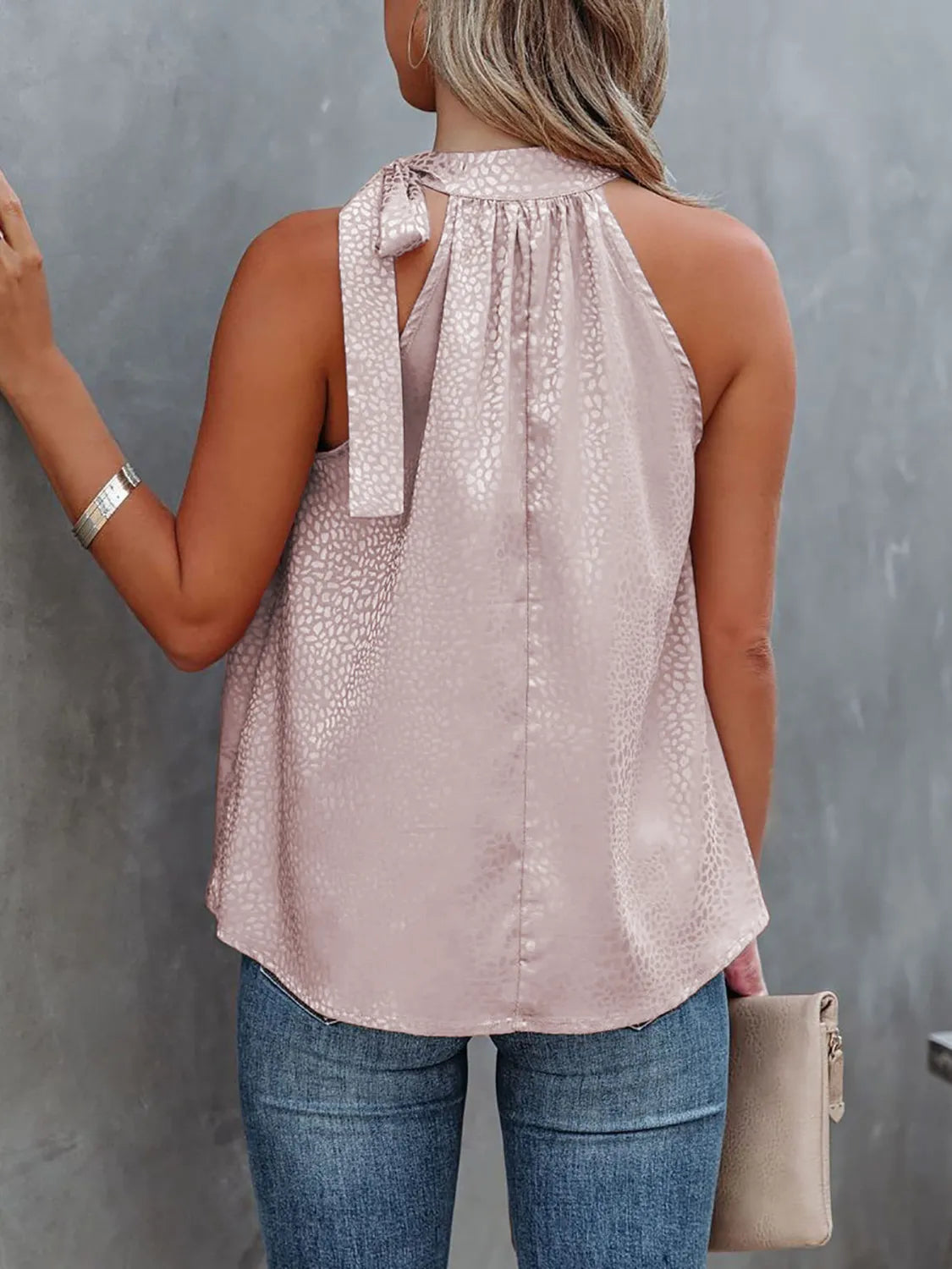 Tied Animal Print Cami - Velora Luxury Fashion