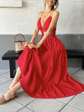 Tiered Maxi Dress with Cutout Detail - Velora Luxury Fashion