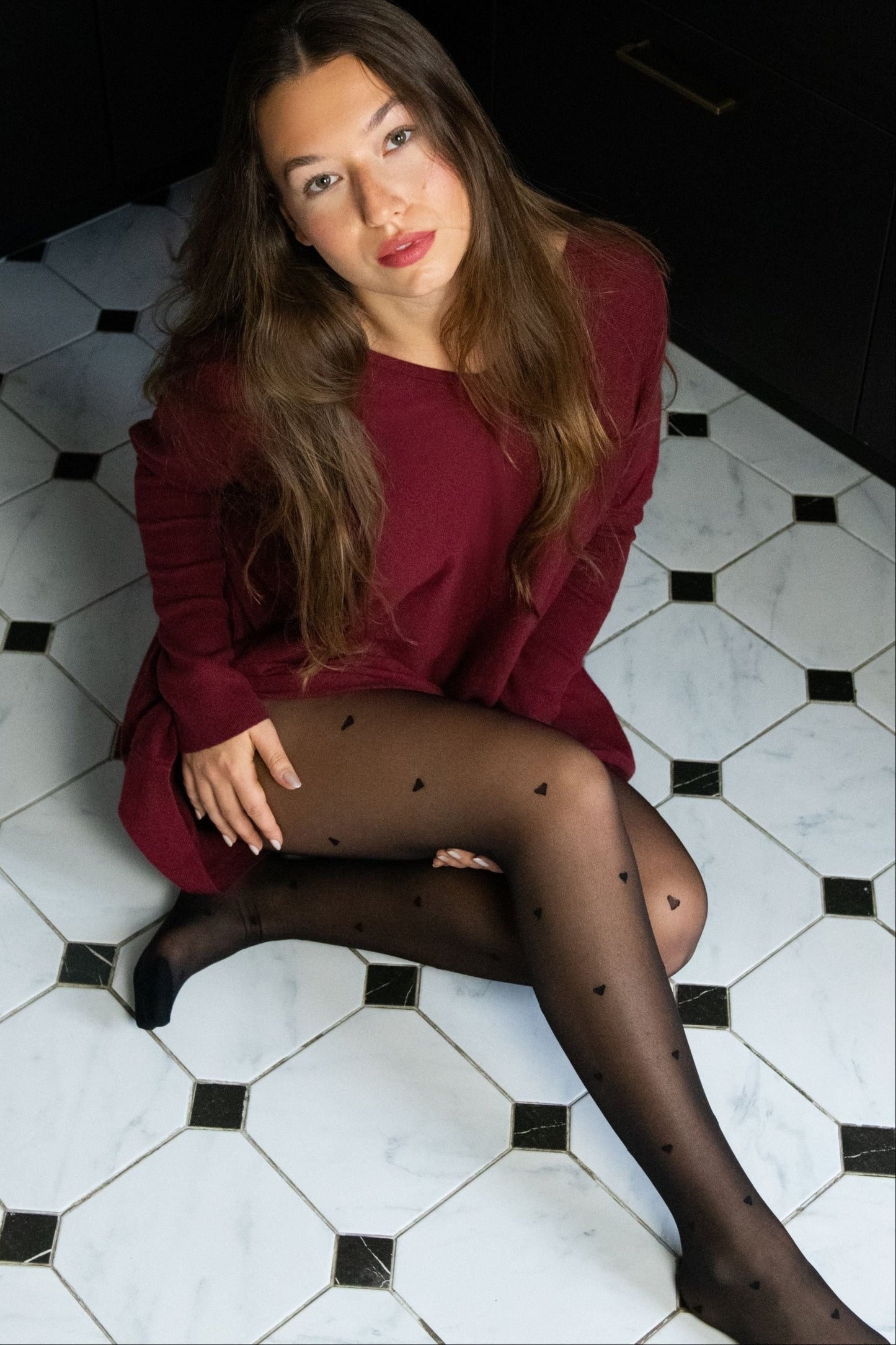 Tights Hearts Stockings + Mesh Laundry Bag - Velora Luxury Fashion