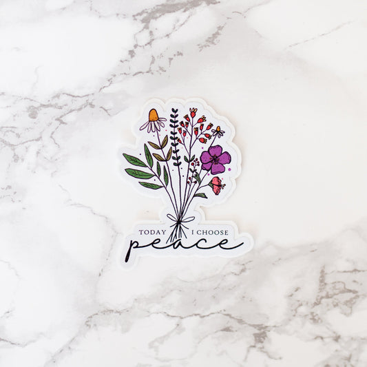 Today I Choose Peace Sticker - Velora Luxury Fashion