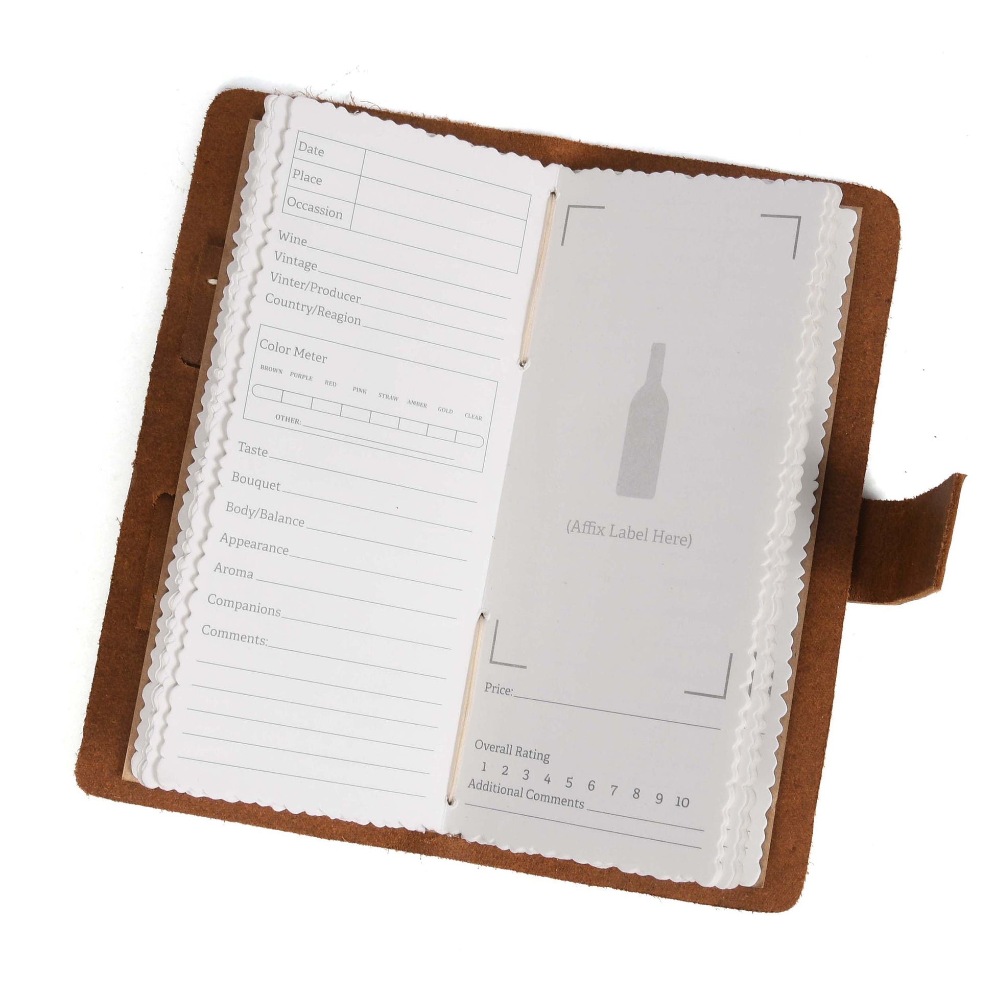 Tolredo Premium Wine Logbook - Top-Grain Cowhide Leather Wine Tasting Journal - Velora Luxury Fashion