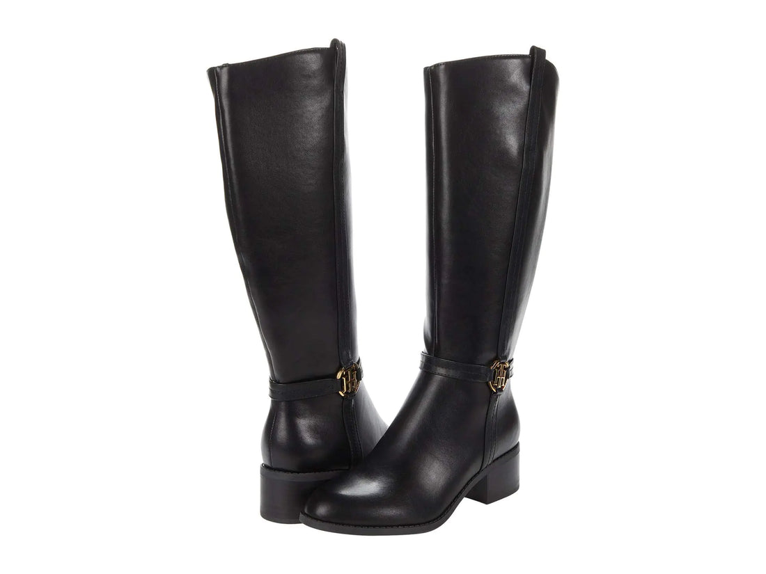Tommy Hilfiger DIWAN3 Wide Calf Black 6.5 M - Velora Luxury Fashion