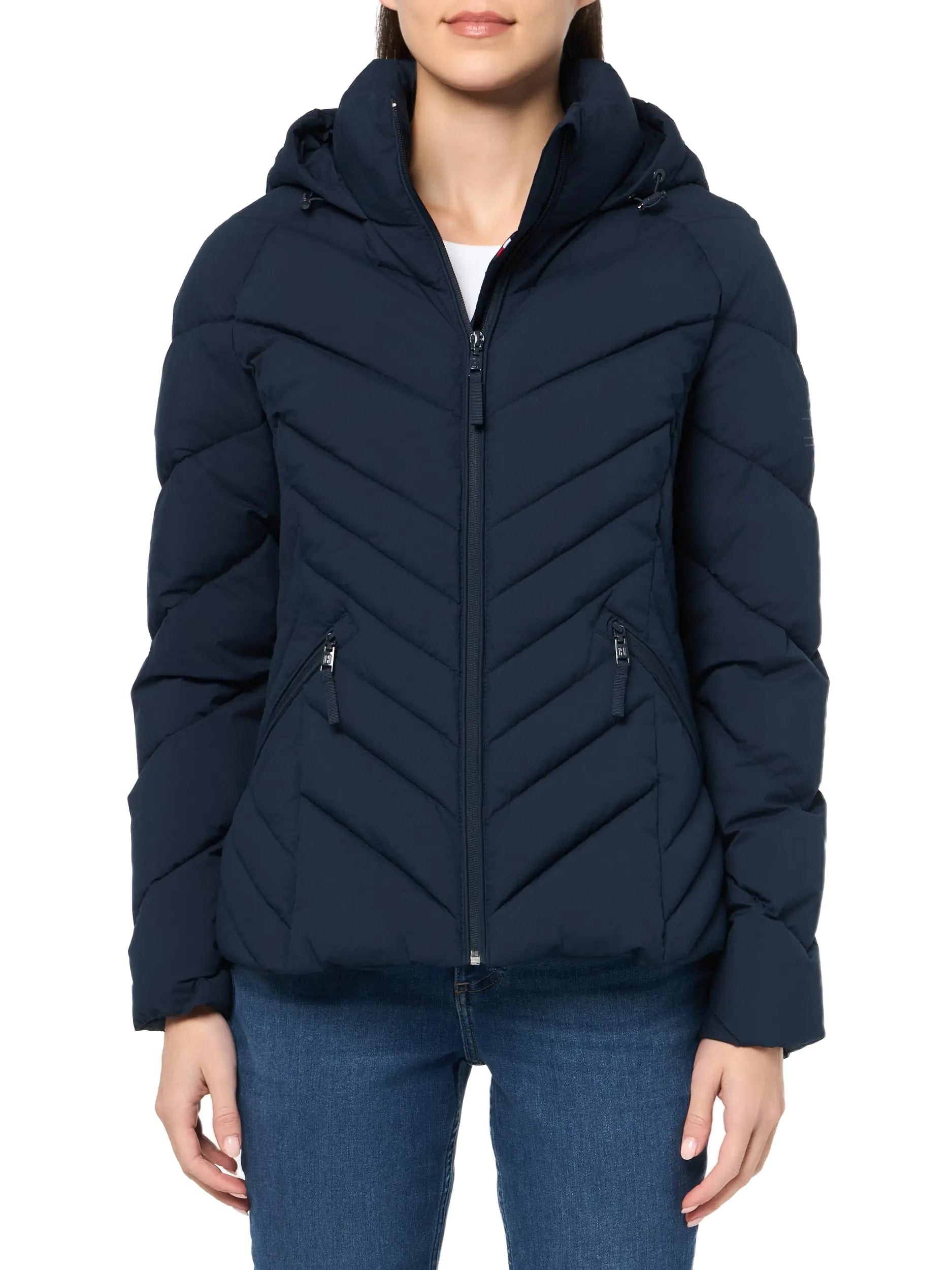 Tommy Hilfiger Womens Outerwear PackablenavyM - Velora Luxury Fashion
