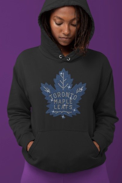 Rhinestone Toronto Maple Leaf Fan Shirt – Sparkle Hockey Bling Apparel | Bling Dazzel