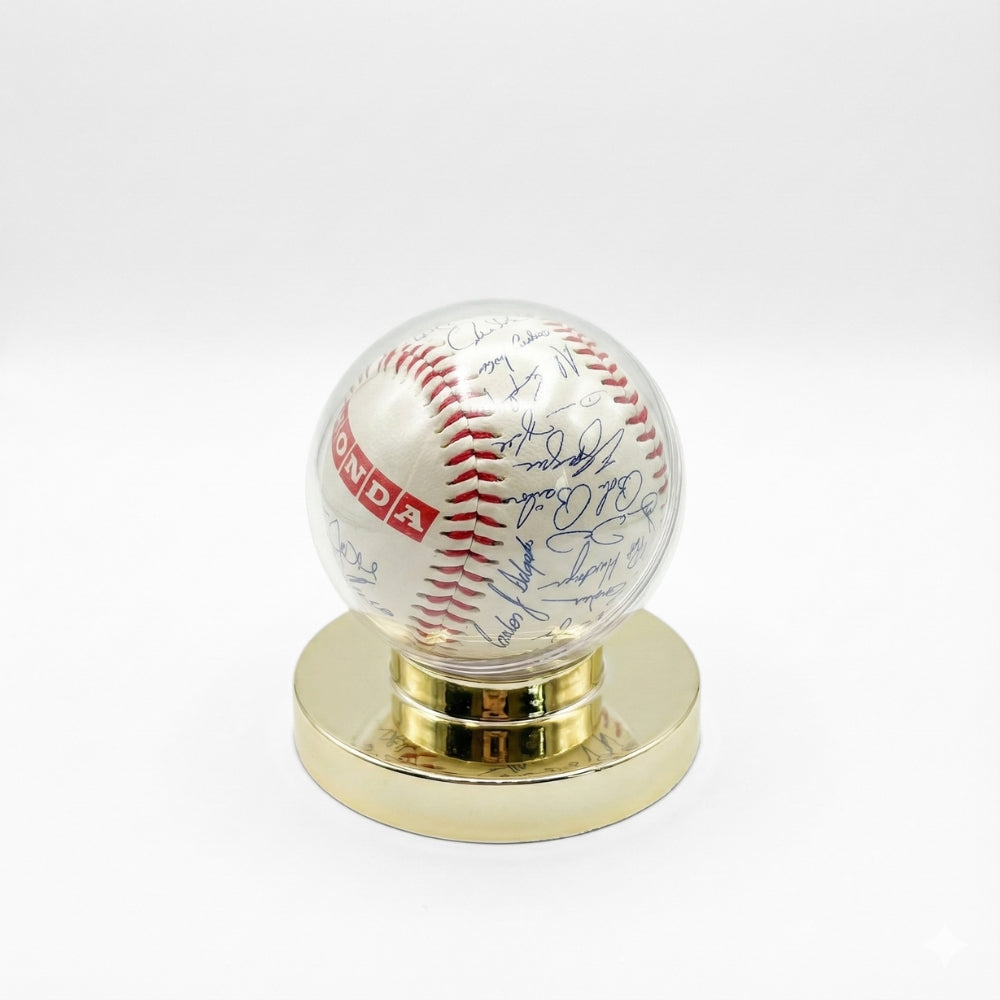 Vintage 1994 Toronto Blue Jays Team Replica Signed Baseball & Display Case