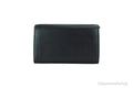 Tory Burch (75029) Thea Small Black Pebble Leather Flat Wallet Crossbody Handbag - Velora Luxury Fashion