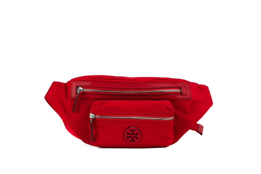 Tory Burch (82508) Medium Brilliant Red Nylon Adjustable Belt Bag Fanny Pack - Velora Luxury Fashion