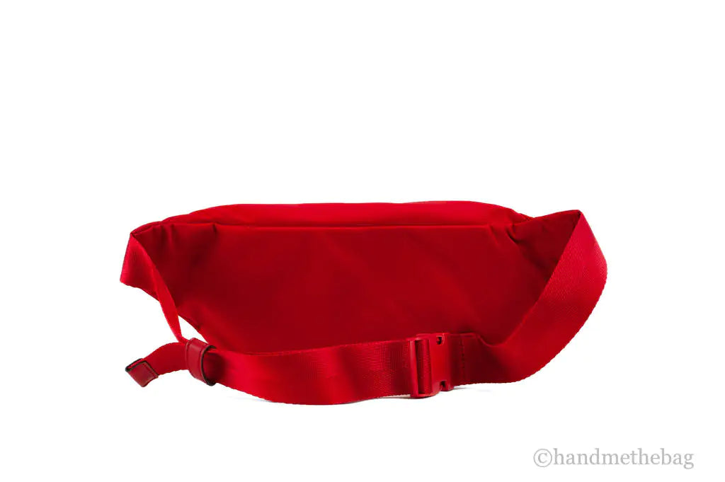 Tory Burch (82508) Medium Brilliant Red Nylon Adjustable Belt Bag Fanny Pack - Velora Luxury Fashion