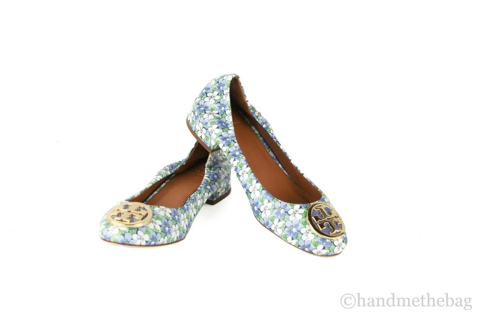 Tory Burch Benton 2 Terrace Ditsy Leather Scrunch Heel Shoes - Velora Luxury Fashion