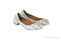 Tory Burch Benton 2 Terrace Ditsy Leather Scrunch Heel Shoes - Velora Luxury Fashion