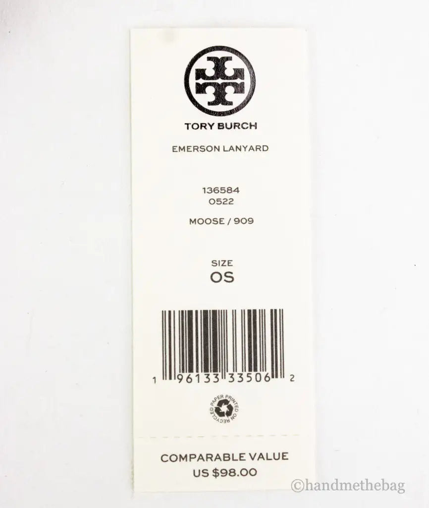 Tory Burch Emerson Moose Leather Necklace Lanyard Card Case - Velora Luxury Fashion