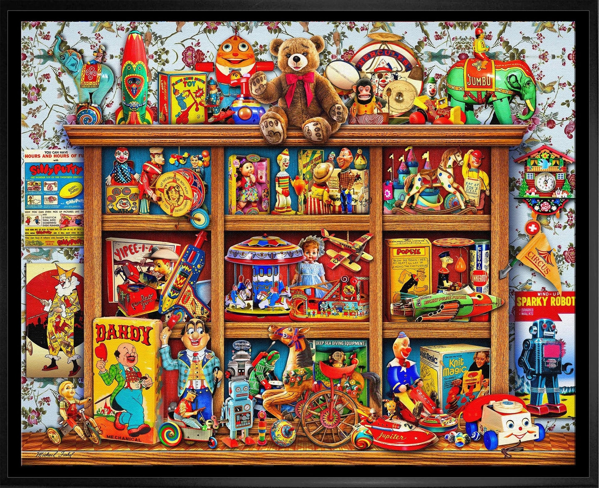 Totally Toys 20x24 Framed Canvas by Michael Fishel - Velora Luxury Fashion