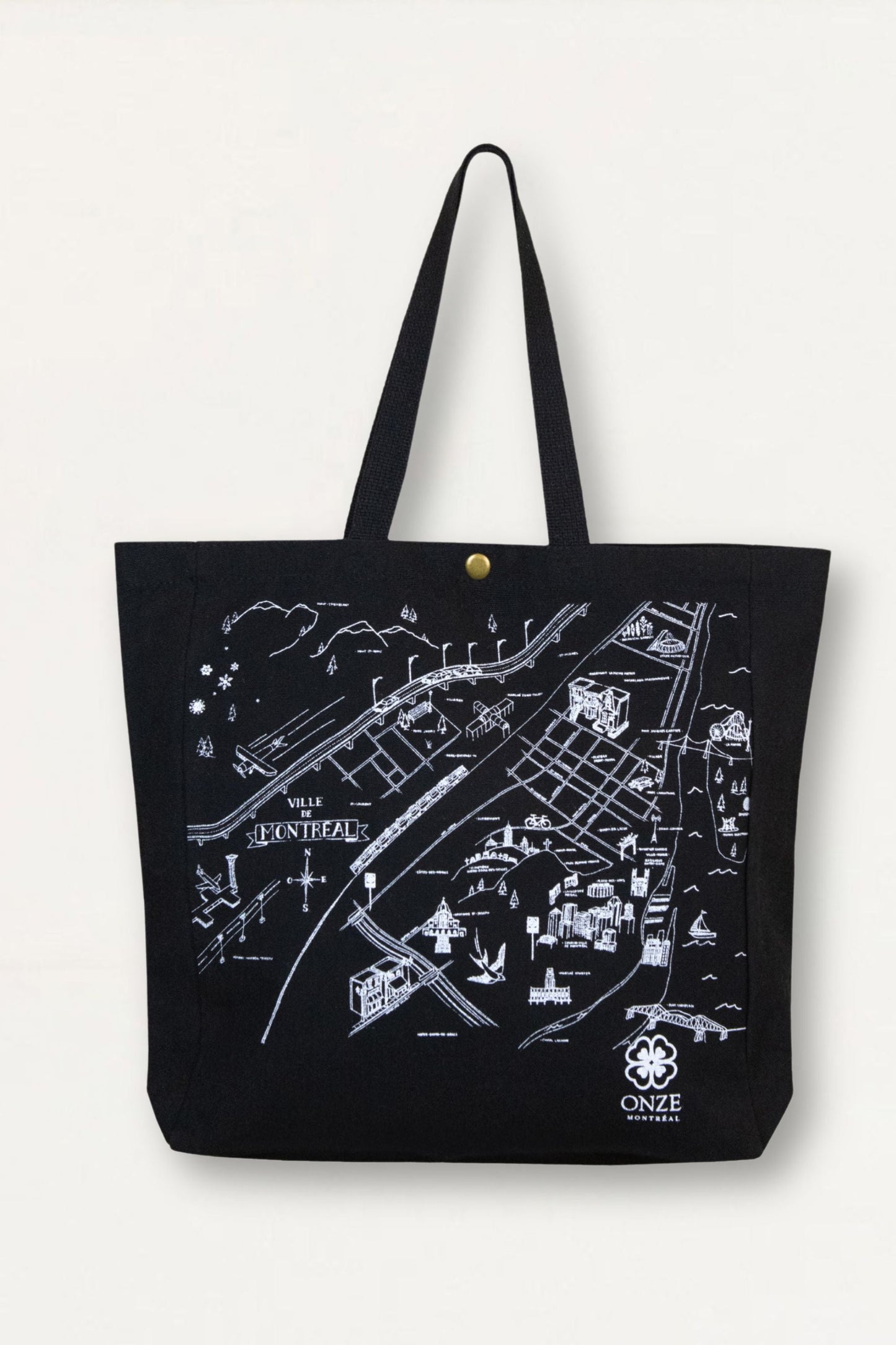 La Métropolitaine Montreal Canvas Tote Bag - Velora Luxury Fashion