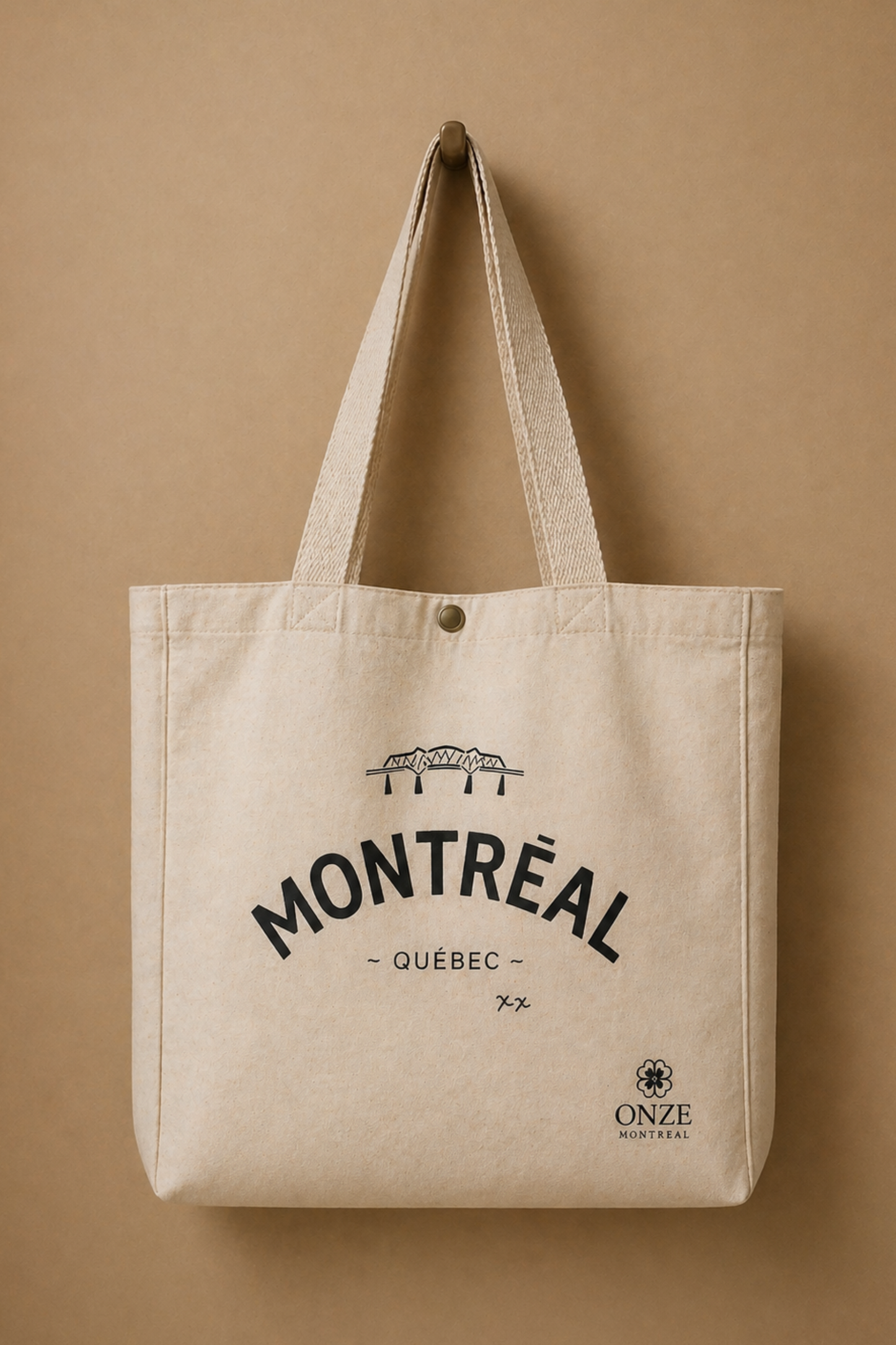 Tote Bag Montreal Quebec Illustration Canvas